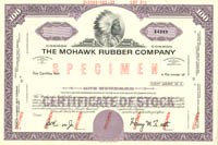 Mohawk Rubber Co. - Specimen Stock Certificate